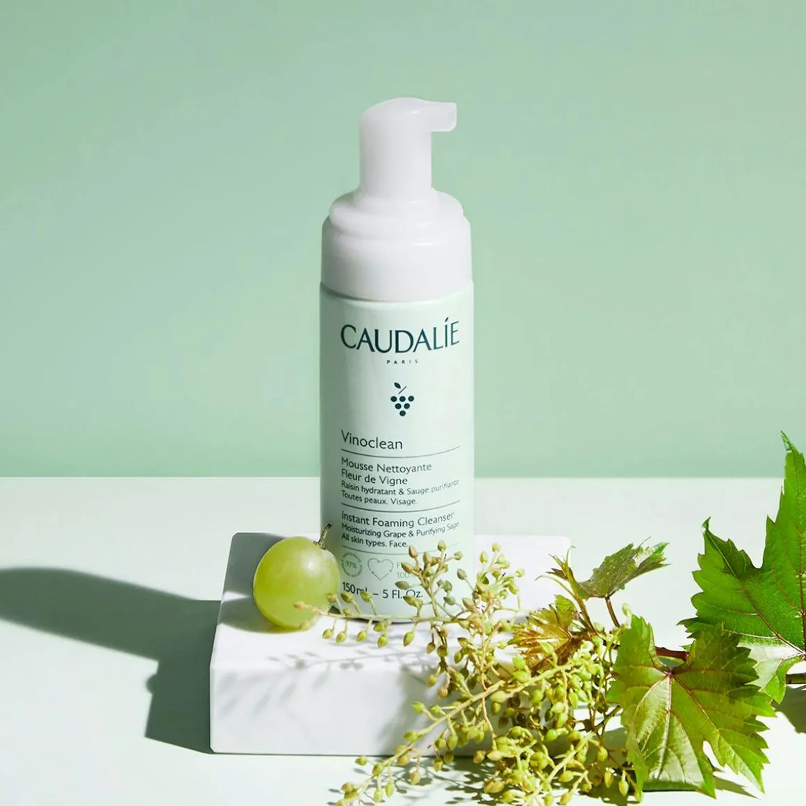 Duo mousse nettoyante fleur de vigne